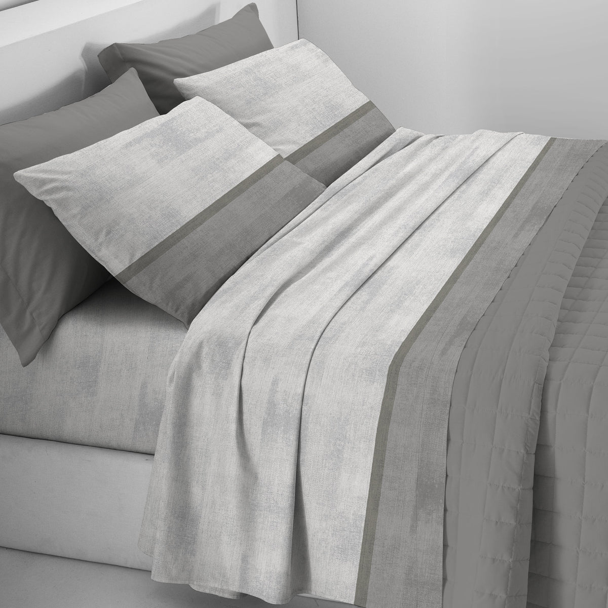 Completo Sogno Grigio 100% flanella di cotone