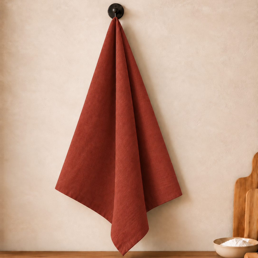 Canovaccio da Cucina in 100% Cotone rosso