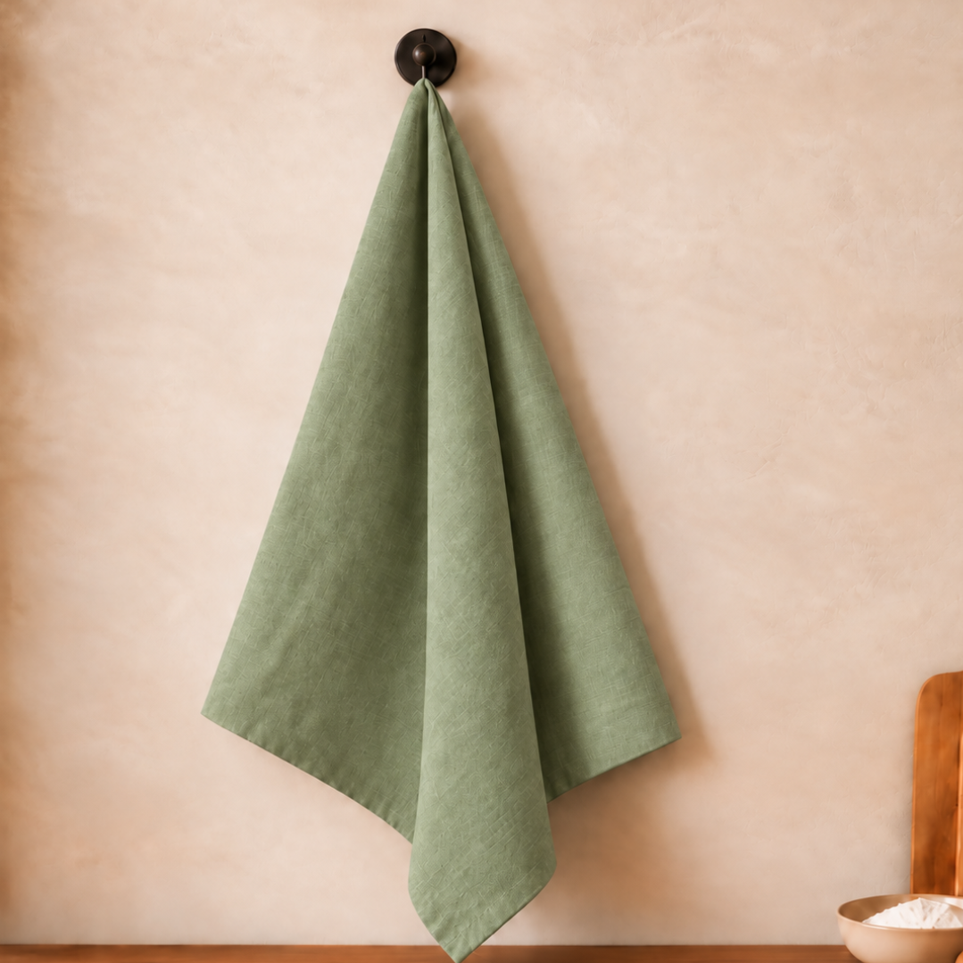 Canovaccio da Cucina in 100% Cotone verde