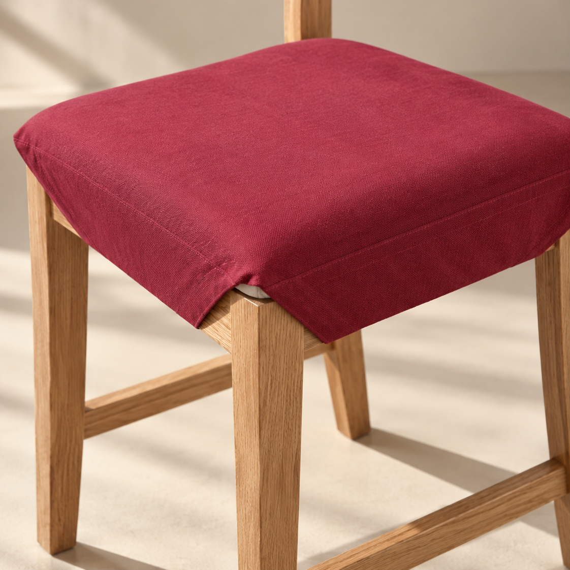 Cuscino da sedia in 100% cotone Panama rosso