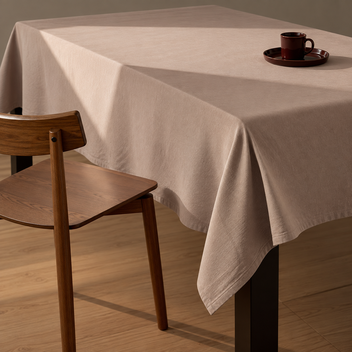 Tovaglia in 100% cotone Panama tortora