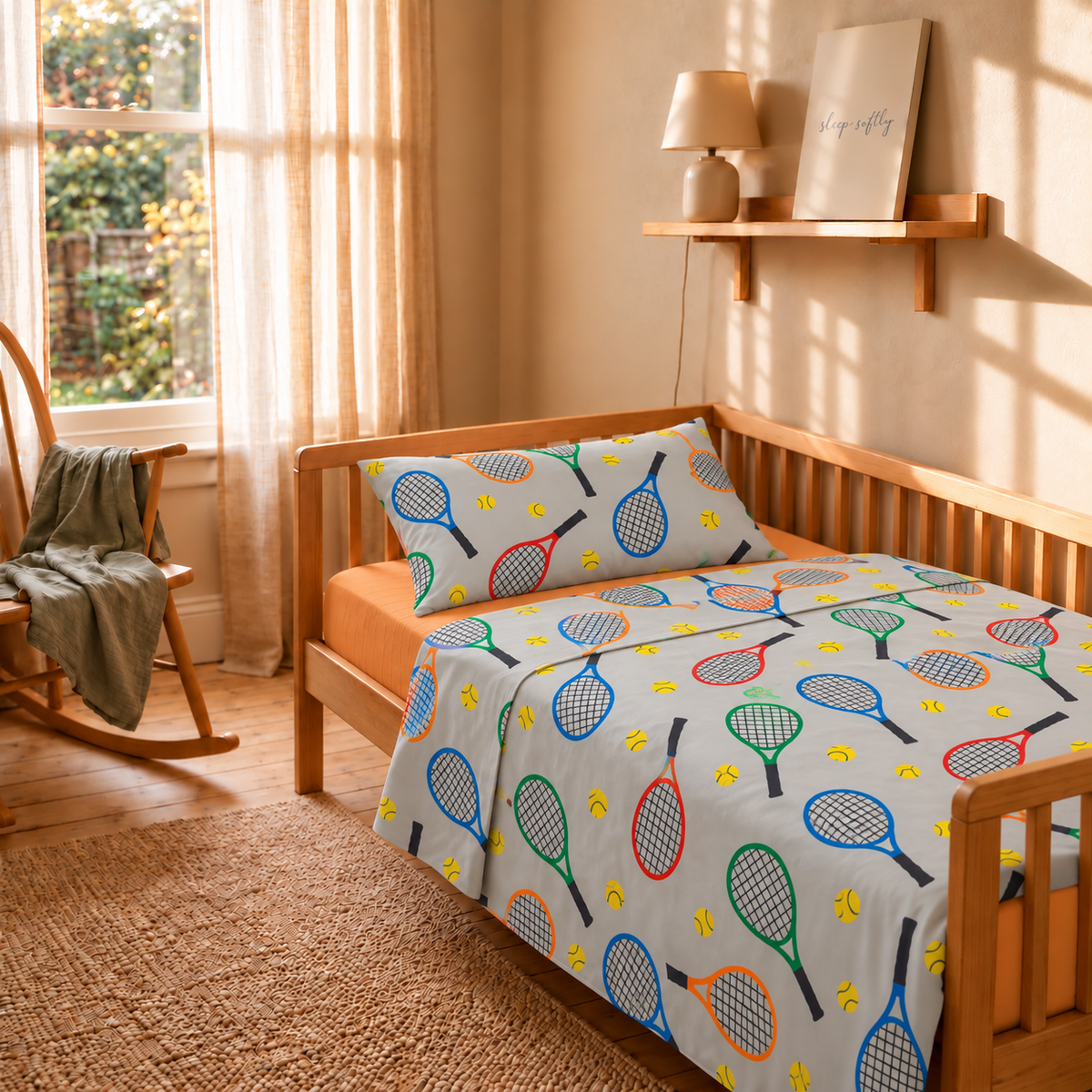 Completo letto kids in 100% Cotone con lenzuola e federe sinner
