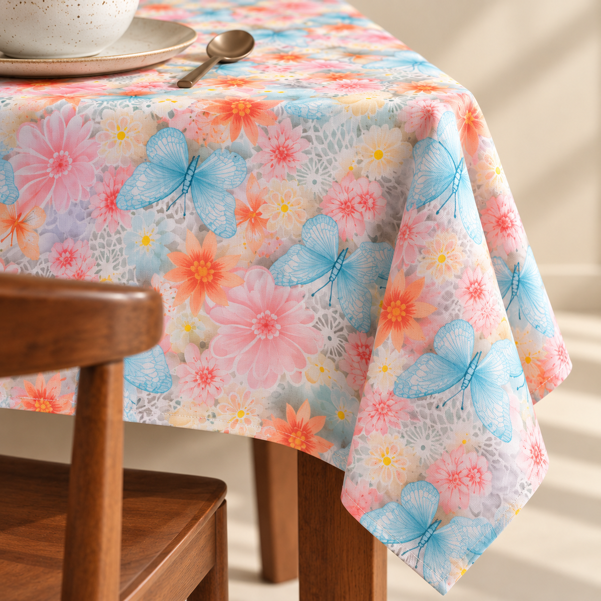 Tovaglia in 100% cotone farfalle