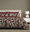 Completo Letto in 100% Cotone con lenzuola e Federe catter bordeaux