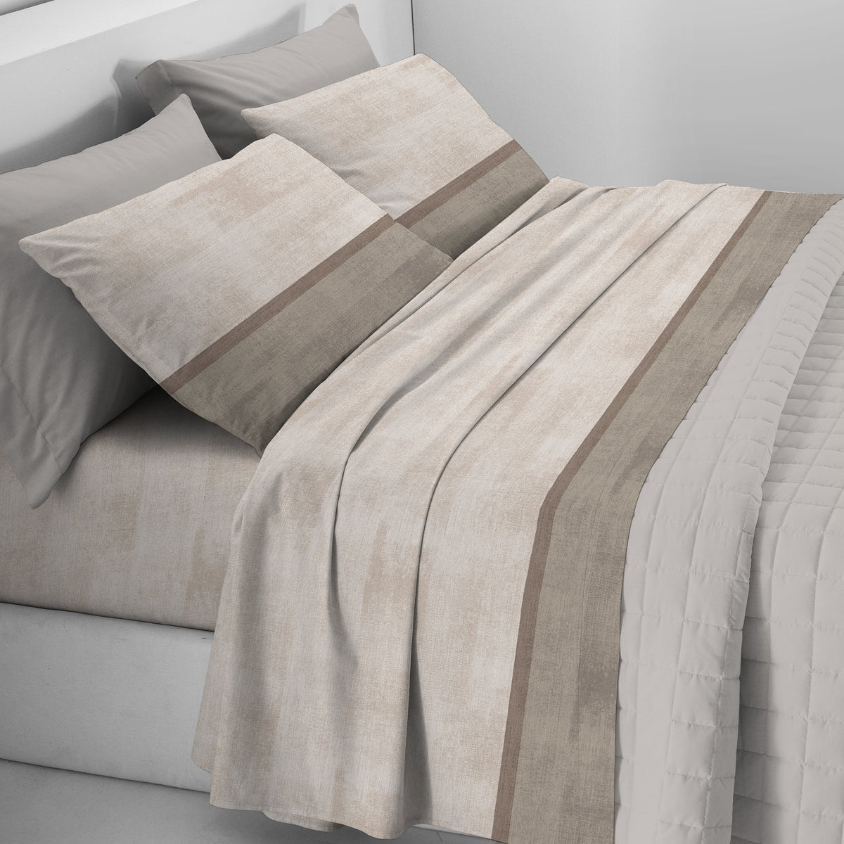 Completo Sogno Beige 100% flanella di cotone