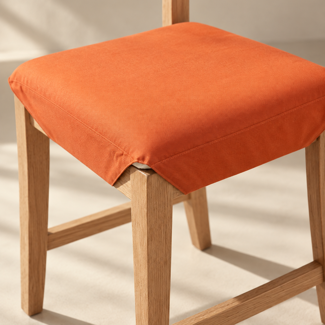 Cuscino da sedia in 100% cotone Panama arancio