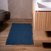 Tappeto bagno in spugna blu