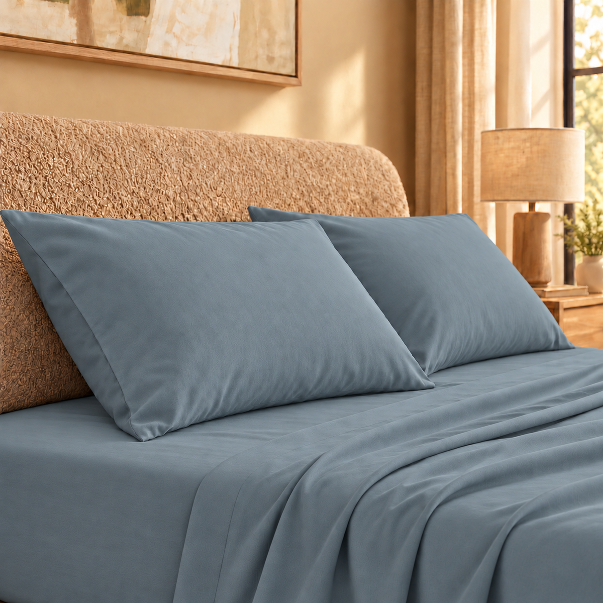 Set due federe in 100% cotone laguna