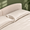 Set due federe in raso beige
