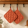 Due presine da Cucina in 100% Cotone arancione