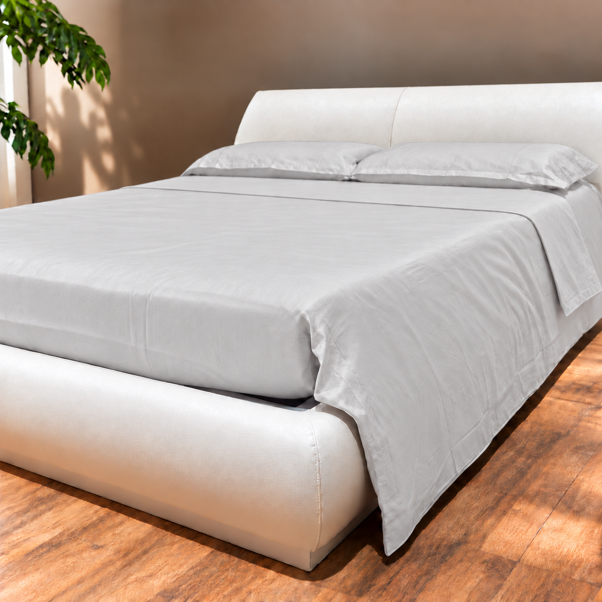 Completo Letto in raso con Lenzuola e Federe ghiaccio