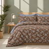 Completo Letto in 100% Cotone con lenzuola e Federe fiorellini azzurro