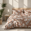 Completo Letto in 100% Cotone con Lenzuola e Federe julienne mattone