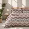 Completo Letto in 100% Cotone con lenzuola e Federe ysidro taupe