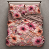 Completo Letto in 100% Cotone con stampa digitale fiori rosa