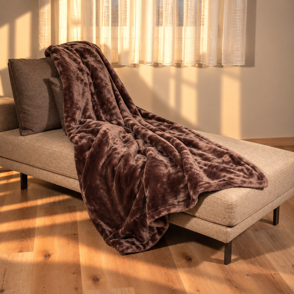 Plaid Nuvola cioccolato
