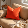 Cuscino sfoderabile in cotone arancione