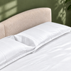 Set due federe in raso bianco