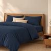 Completo Sogno in flanella con Lenzuola e Federe blu