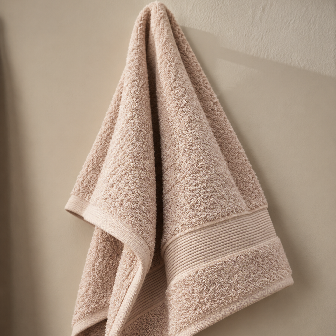 Asciugamano ospite beige chiaro