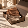 Federe in seta marrone – Set 2 pezzi