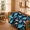 Set Kids Copripiumino e federa in 100% cotone spazio