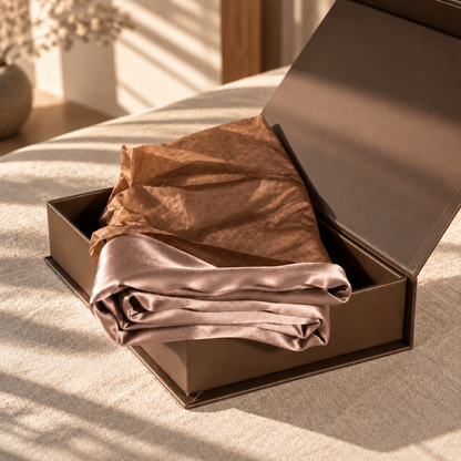 Federe in seta rosa – Set 2 pezzi