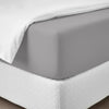 Lenzuolo sotto con angoli in cotone grigio
