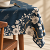 Tovaglia in 100% cotone blu floreale